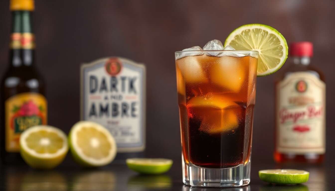 Recette du Cocktail Dark & Stormy : préparation et Ingrédients