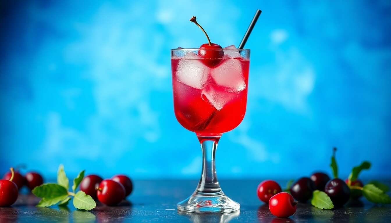 Recette du cocktail Ouzo Cherry Twister