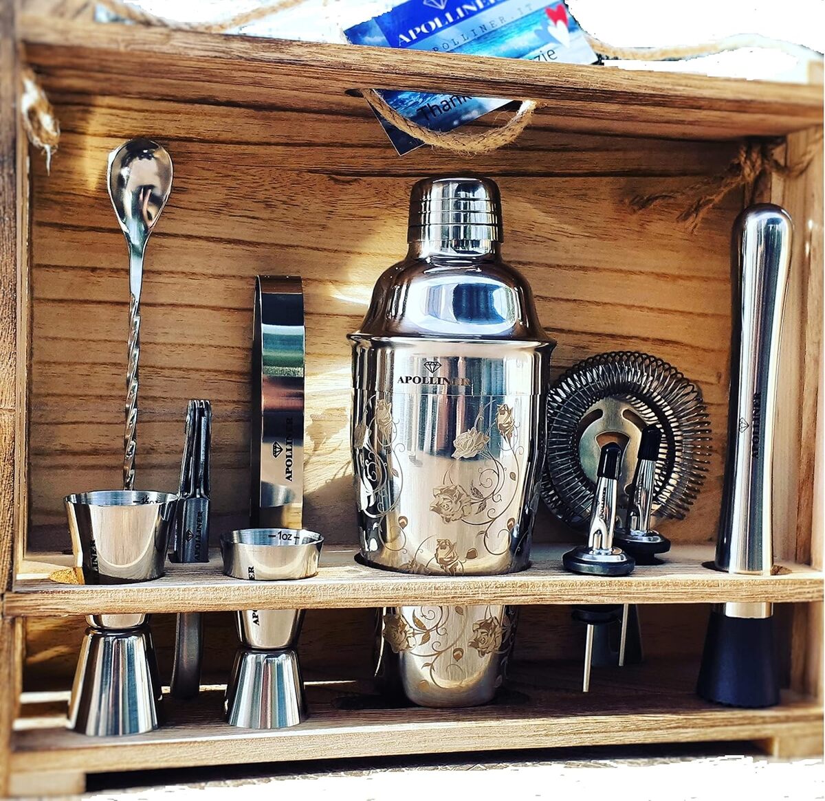 Kit Cocktail Apolliner : l'Essentiel du Barman en Inox