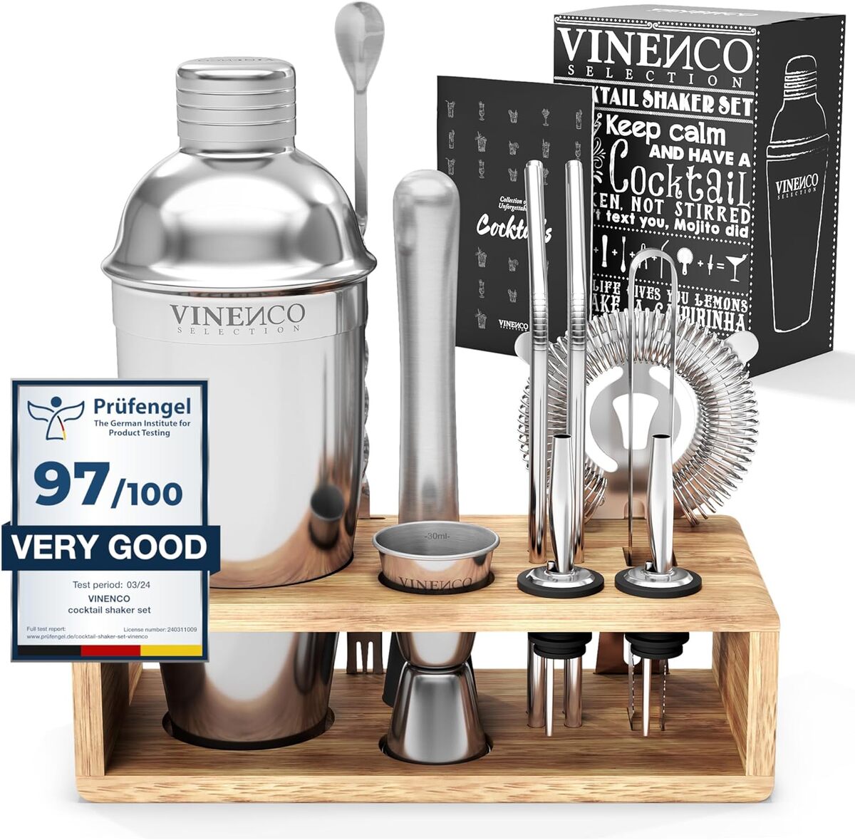 Kit Cocktail Pro : shaker, accessoires et Recettes