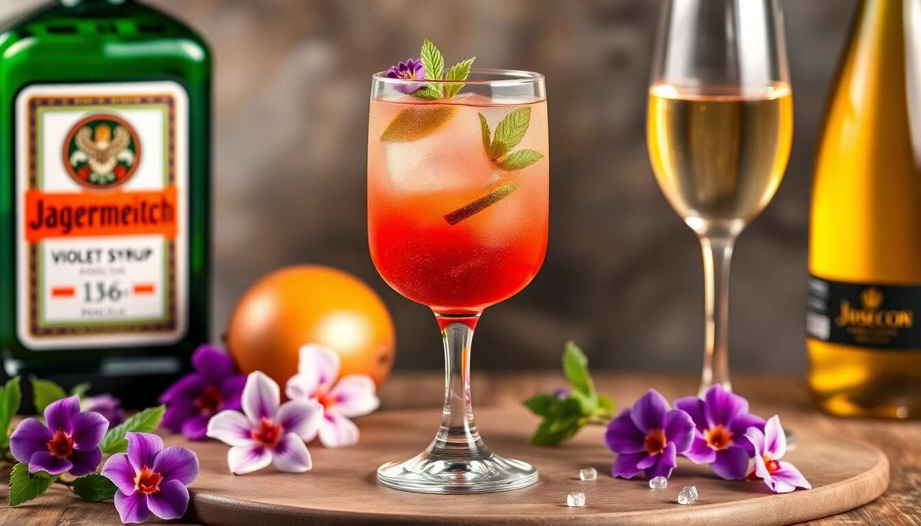 Cocktail Jagerbxtch à la Violette : recette et Préparation