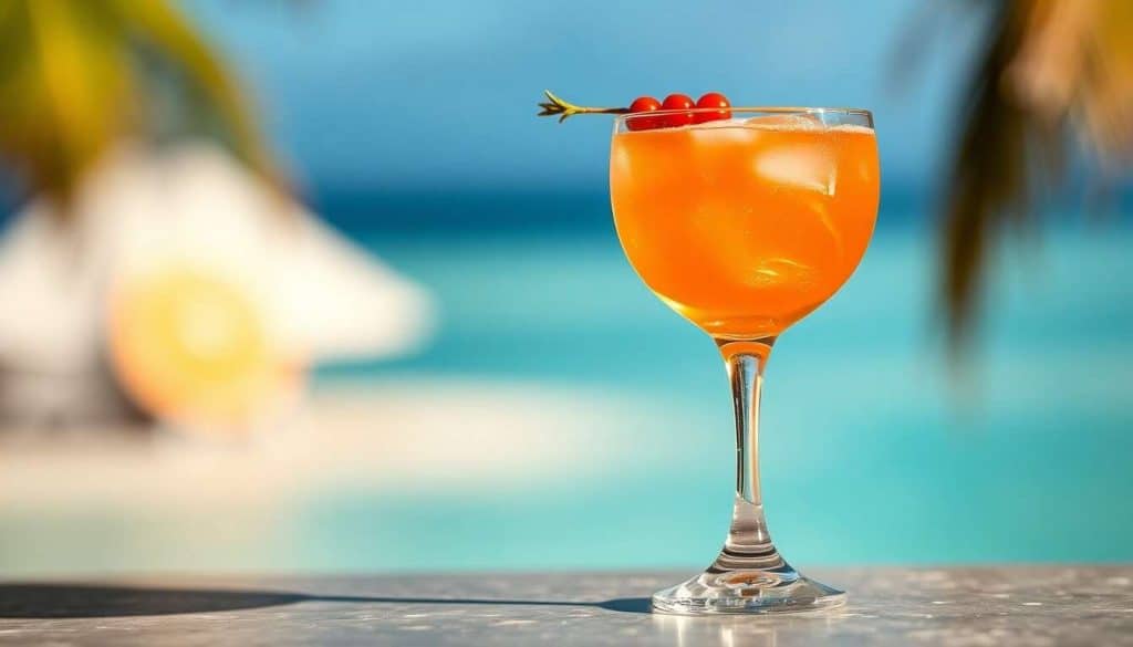 Cocktail tropical aux baies de goji et rhum : voyage exotique en verre