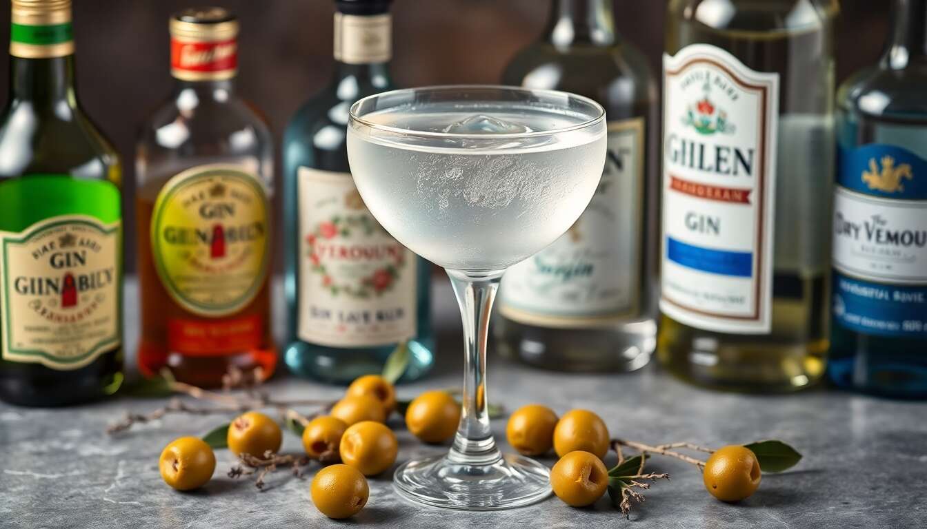 Recette du Dry Martini du Paysan Élégant : un cocktail relevé