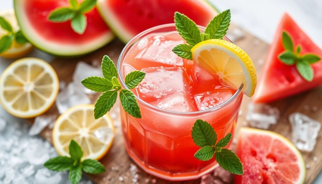 Recette rafraîchissante : cocktail à la pastèque