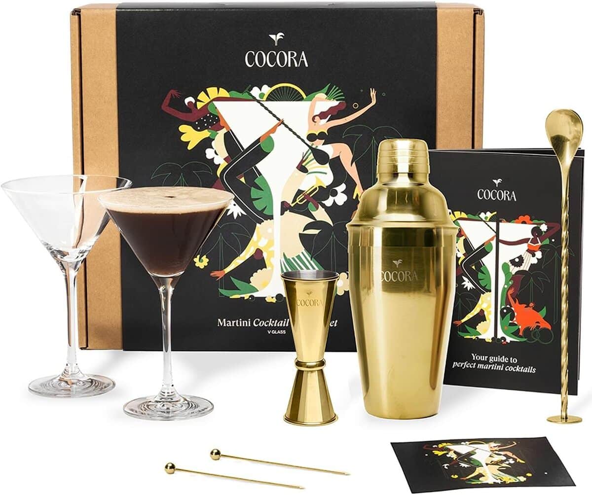 Test du set à cocktail Cocora : le kit barman parfait avec shaker et verres à martini luxe