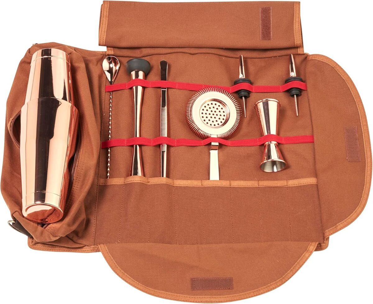 Test : mallette barman couleur cuivre, kit cocktail portable
