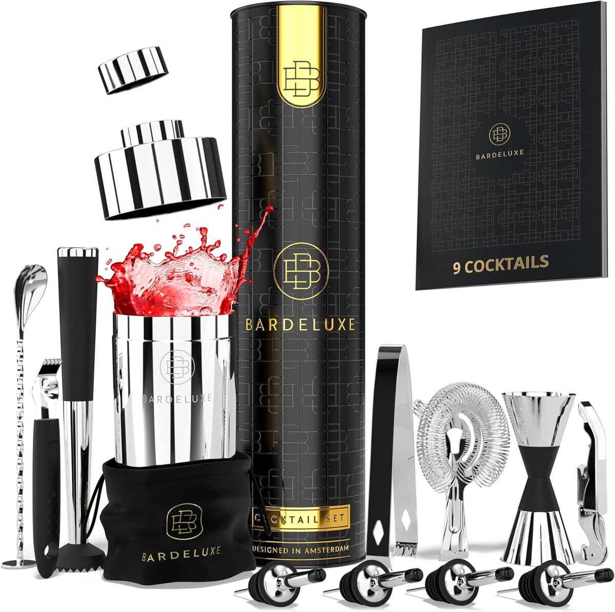 Test du kit cocktail BarDeluxe® 12 pièces en acier inoxydable