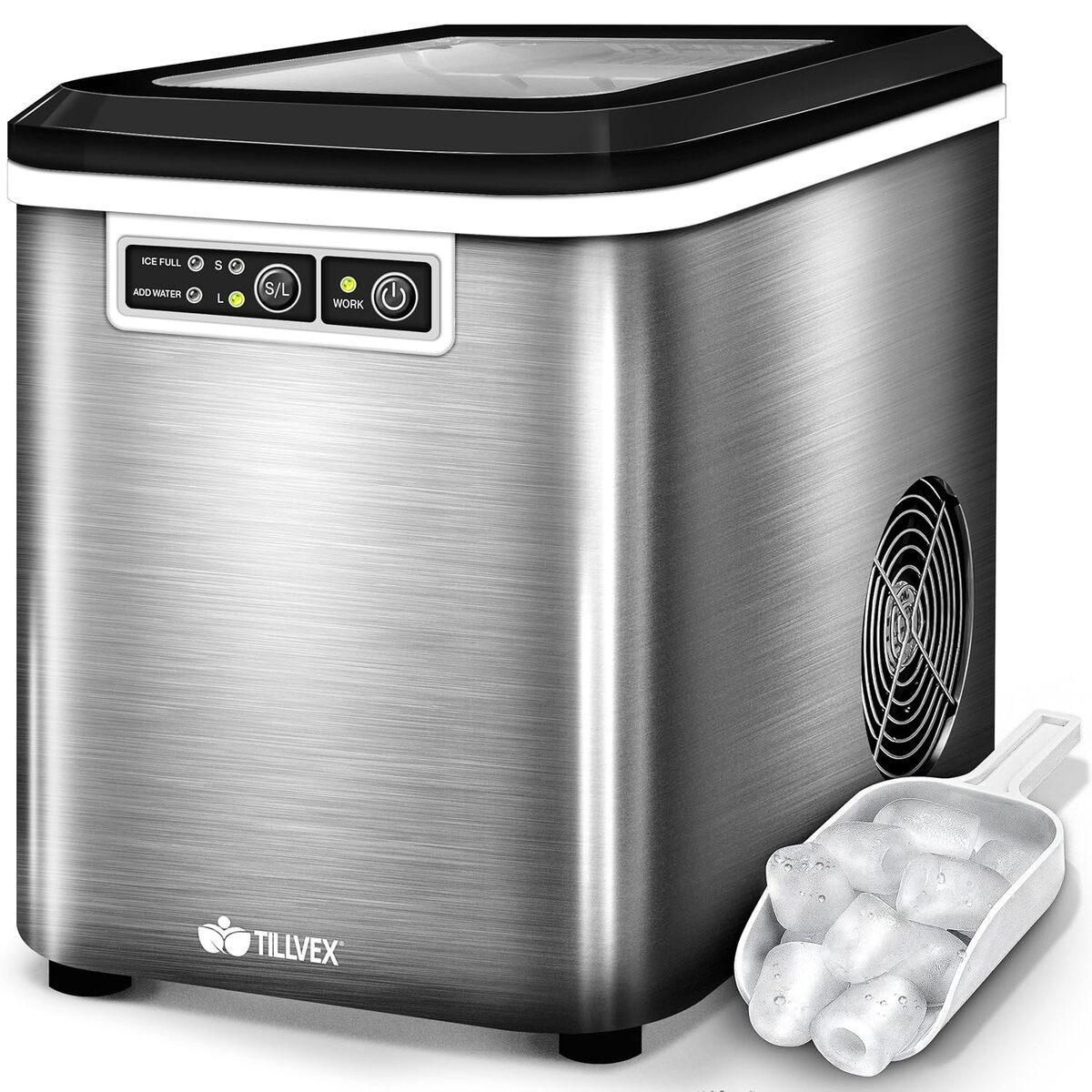 Test : machine à glaçons tillvex inox 12 kg avec écran LED