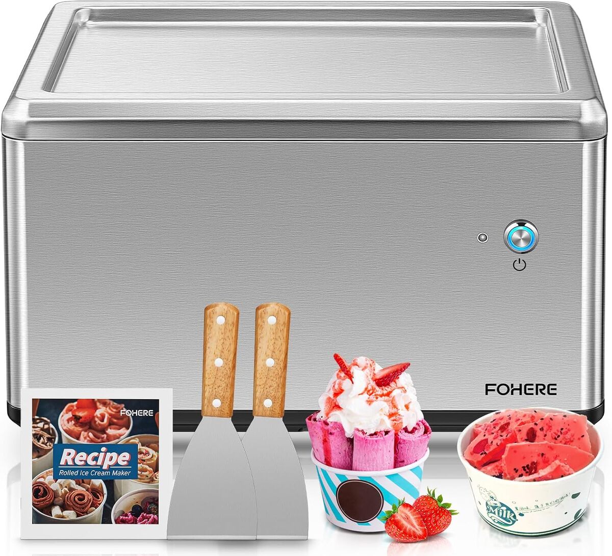 Test de la machine à glace roulée Fohere : crème glacée en 3 minutes