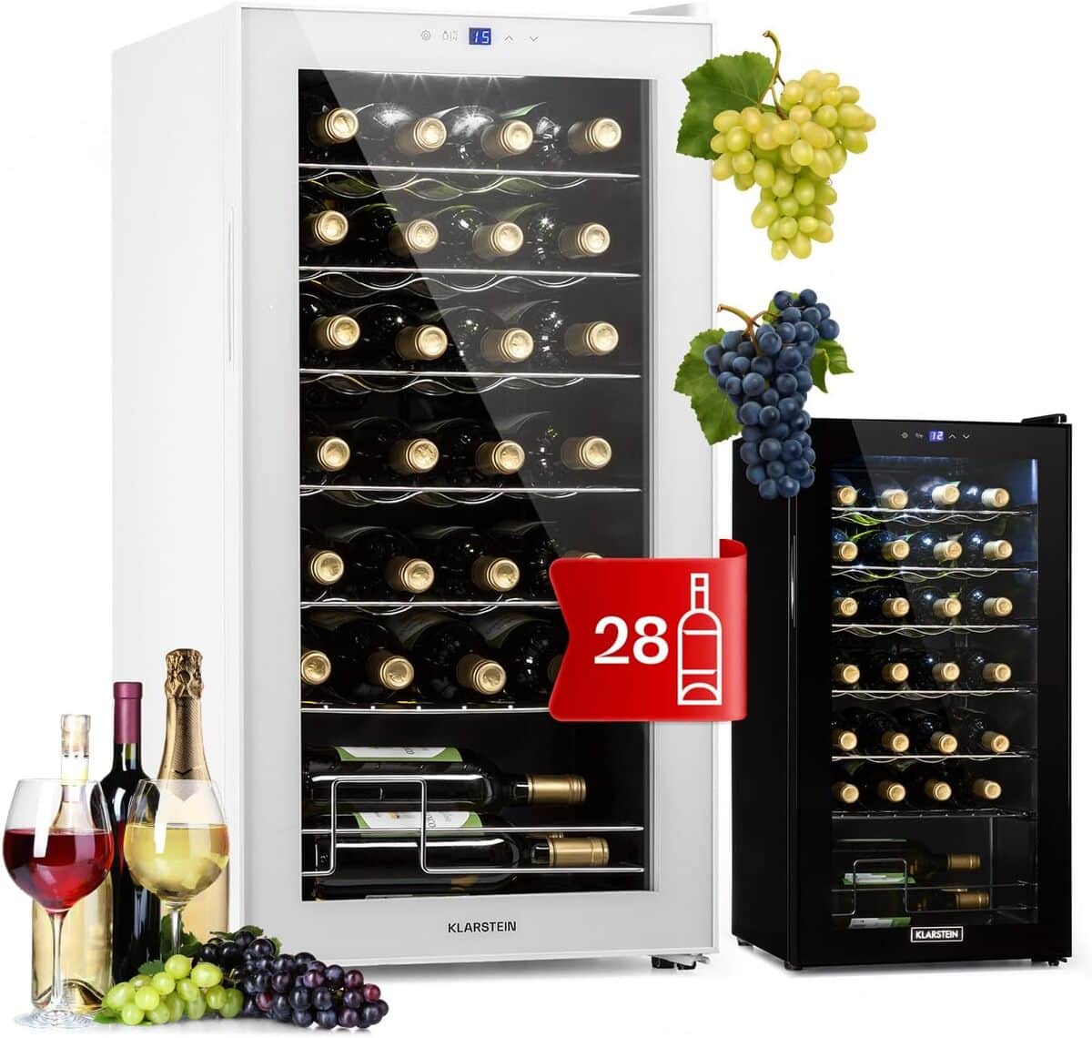 Test : klarstein Shiraz, cave à vin élégante 28 bouteilles