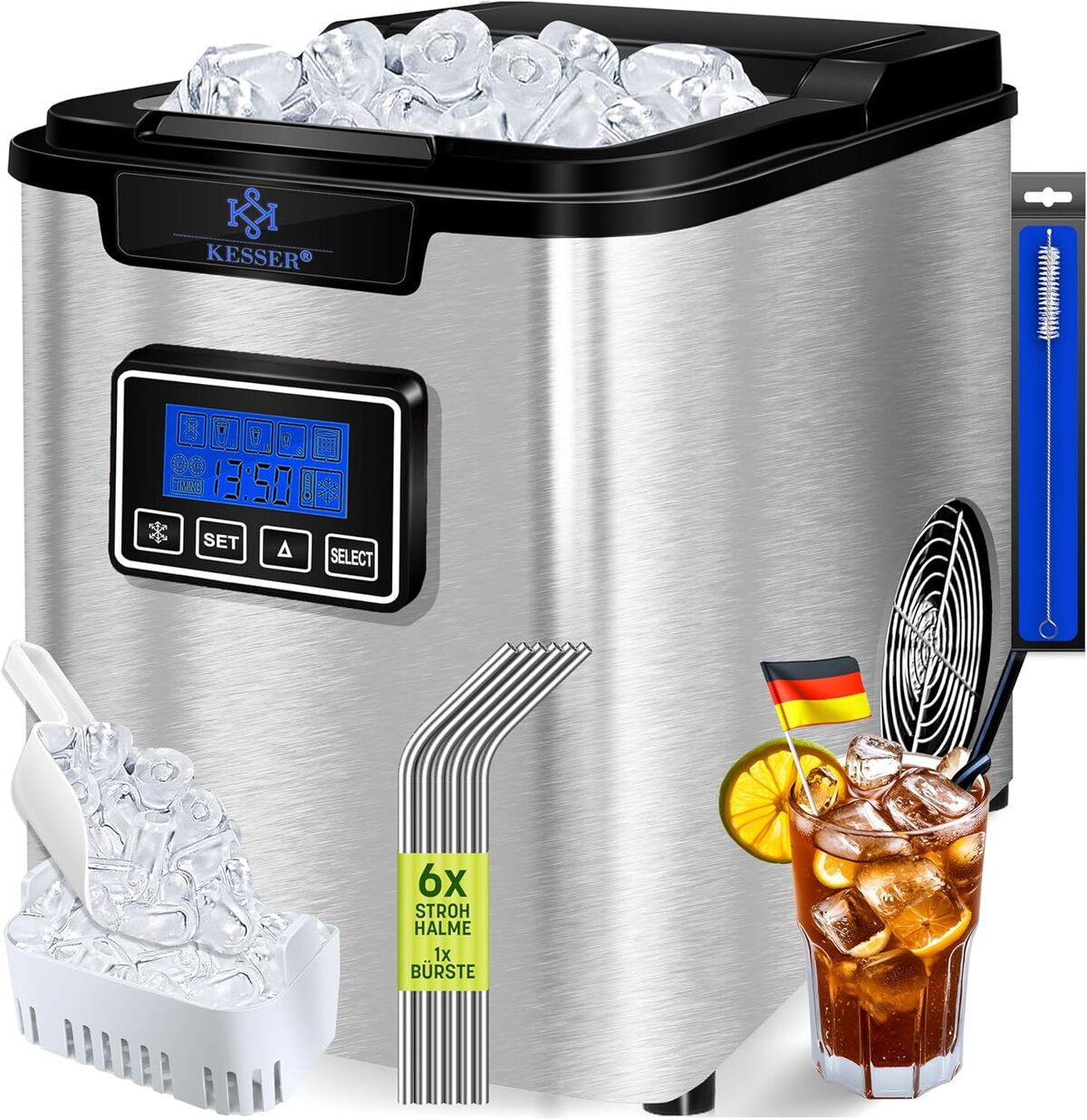 Test : machine à glaçons KESSER® 150 W acier inoxydable