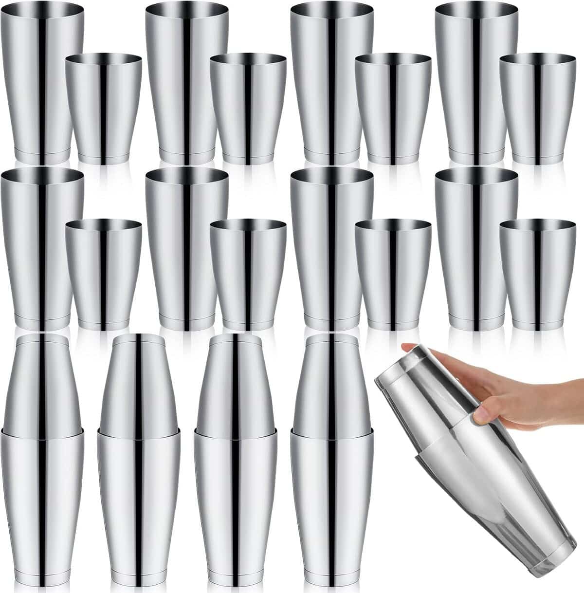 Test du shaker à cocktail Boston Zhehao : lot de 24 pour barmen