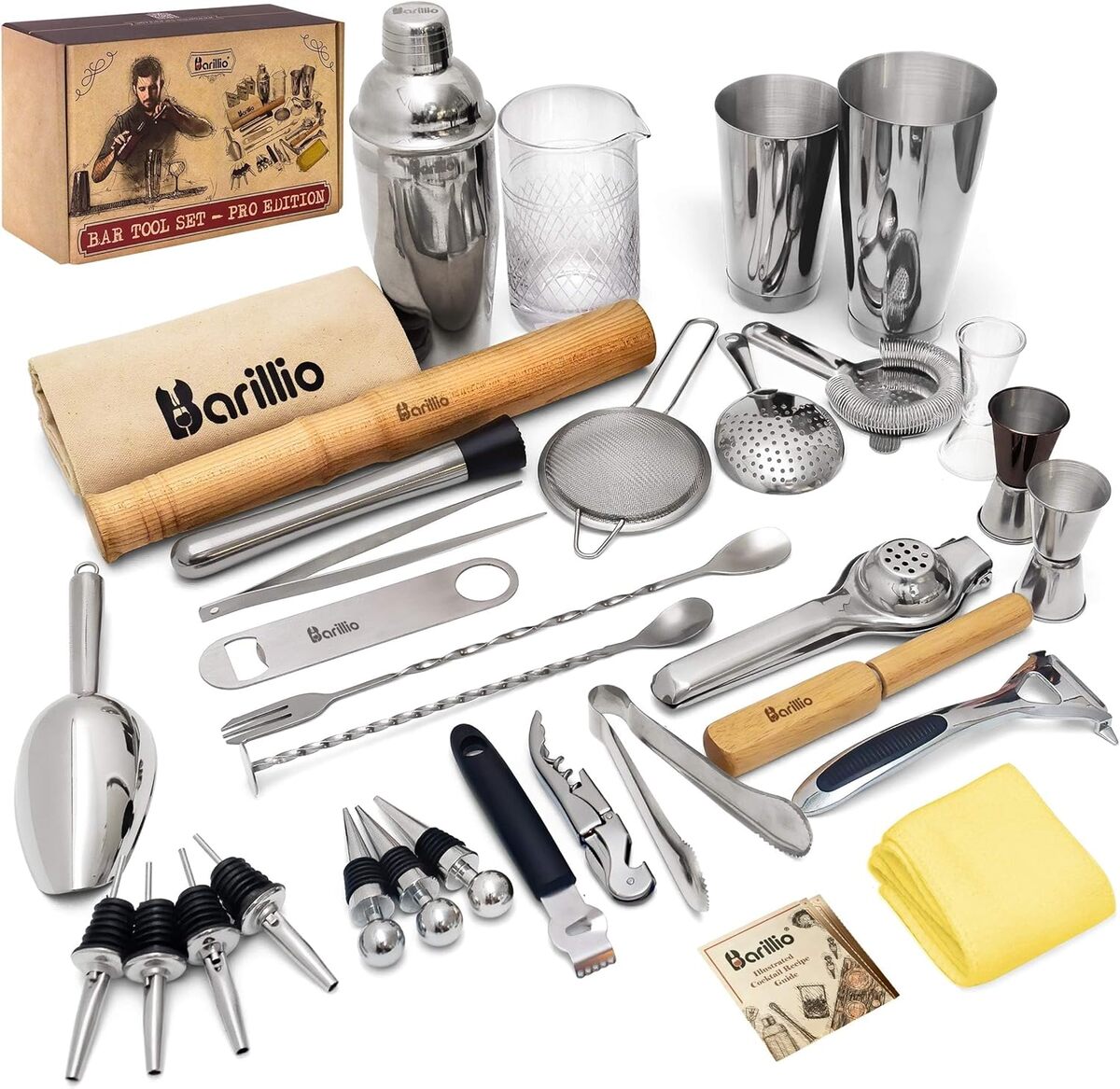 Test : ensemble d'outils bar Barillio Pro Edition en inox