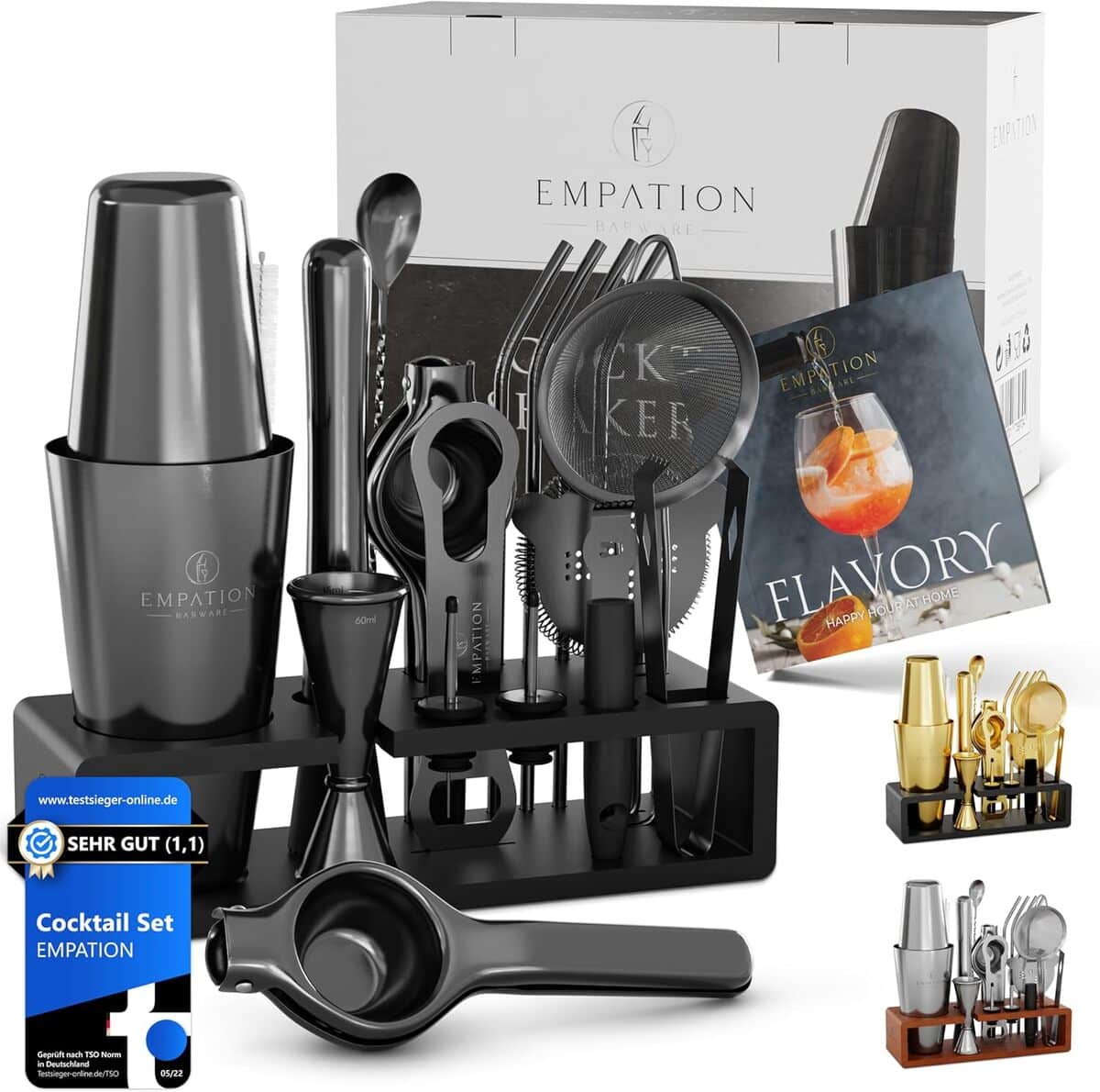 Test : kit à cocktail noir Empation, le shaker pro indispensable