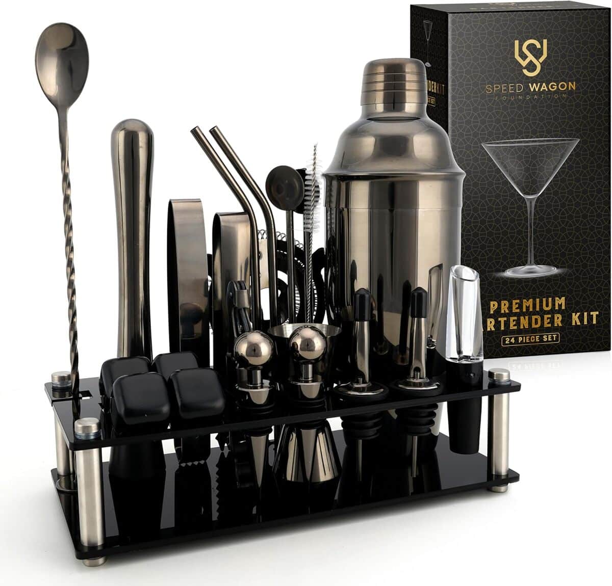 Test : mixology kit de barman 24 pièces, l'essentiel du cocktail maison