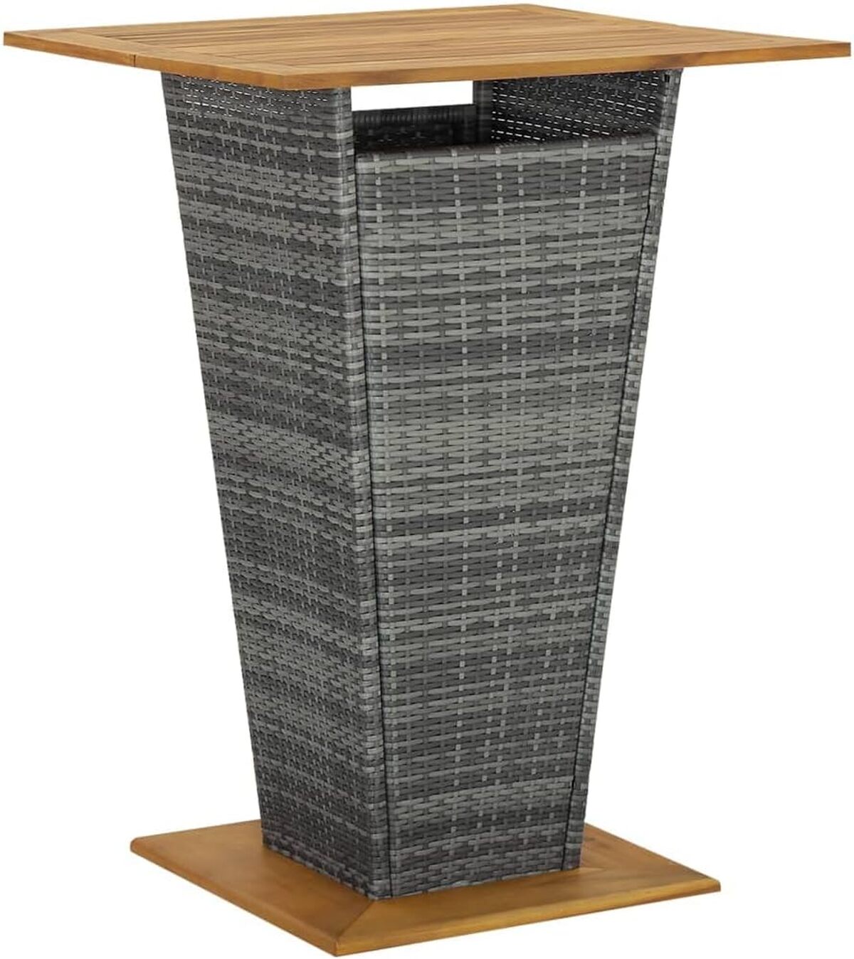 Test de la table de bar vidaXL gris en résine tressée