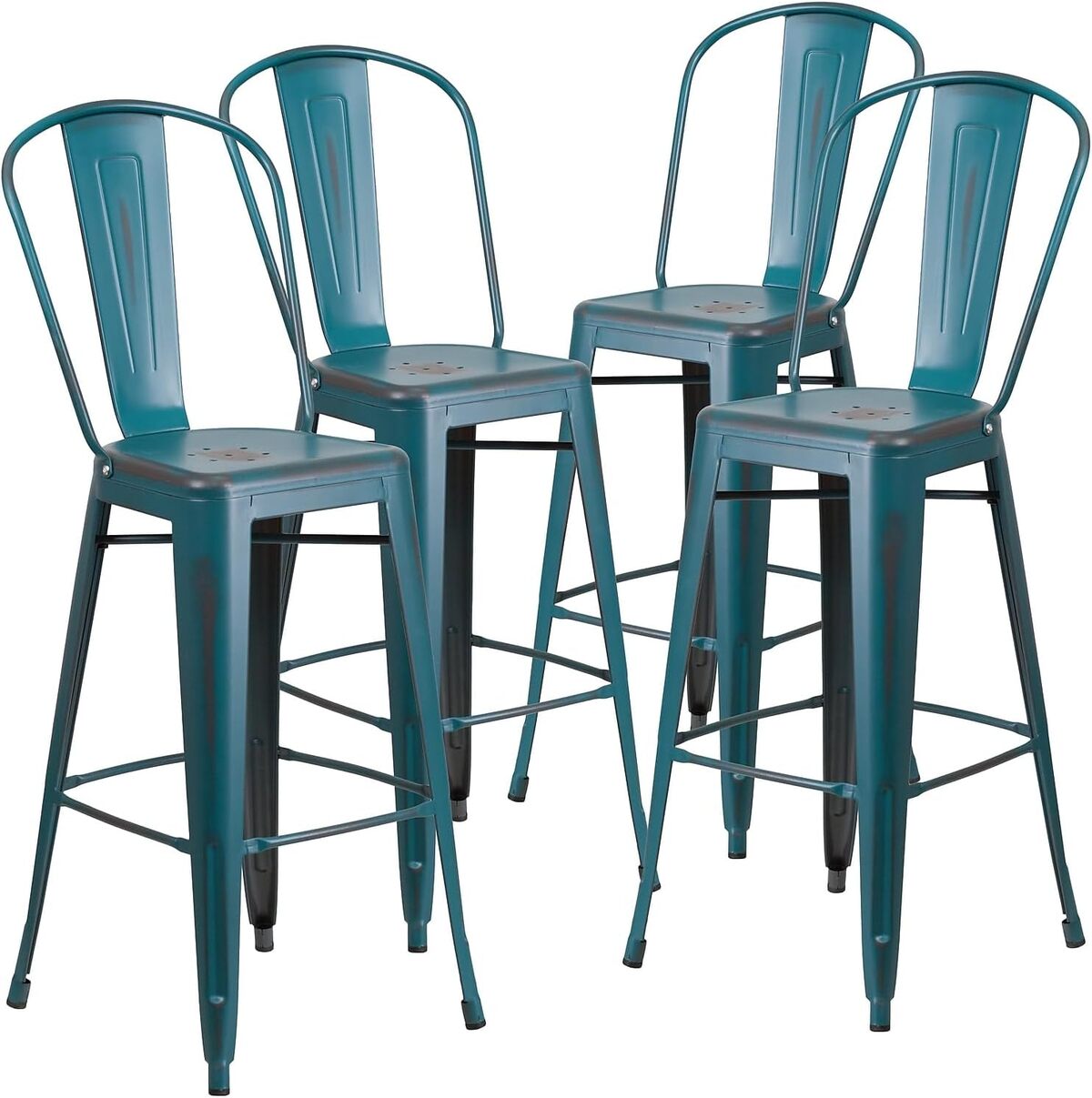 Test : tabourets Flash Furniture Blake métal vieilli 76, 2 cm
