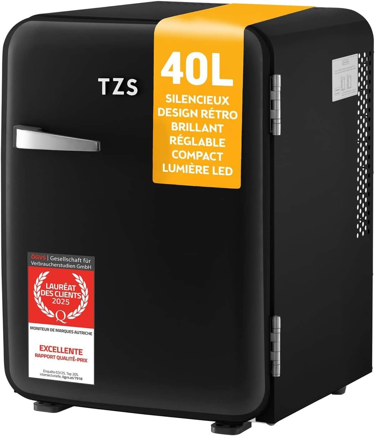 Test du mini réfrigérateur rétro 40L TZS First Austria : compact et silencieux