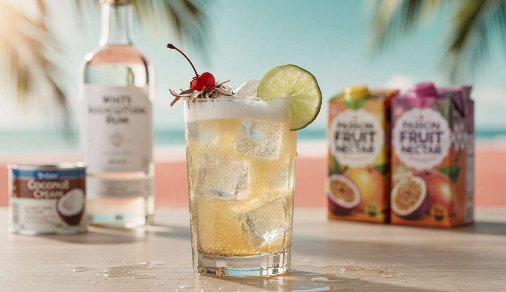 Recette de Ti-Coco Bulles : cocktail Tropical Pétillant