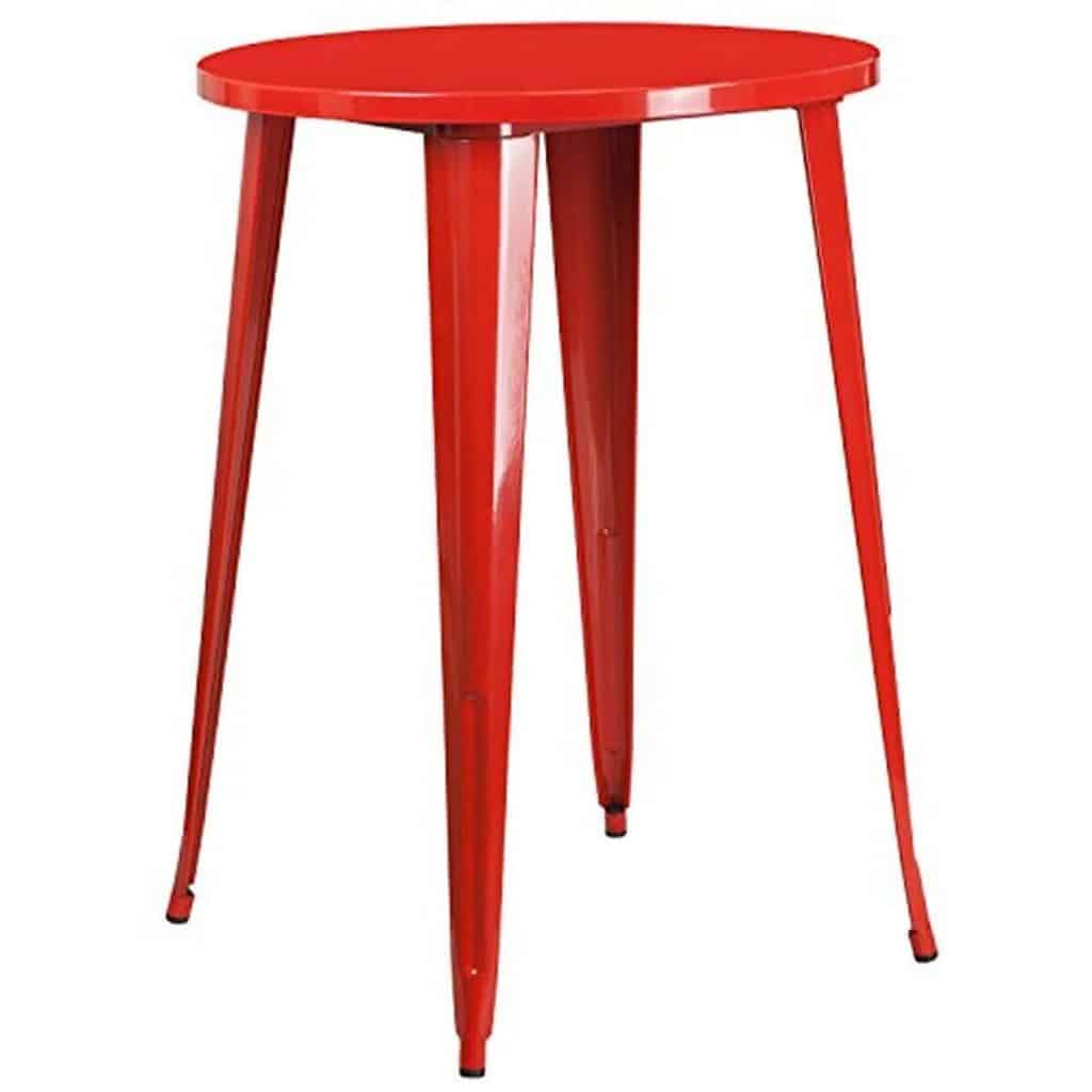 Test : flash furniture table de bar ronde multicolore en métal pour intérieur-extérieur