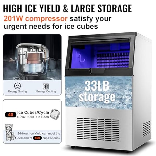 Découvrez notre test détaillé de la machine à glaçons commerciale LCD 60kg/24h : performances, design et fonctionnalités innovantes pour une production optimale