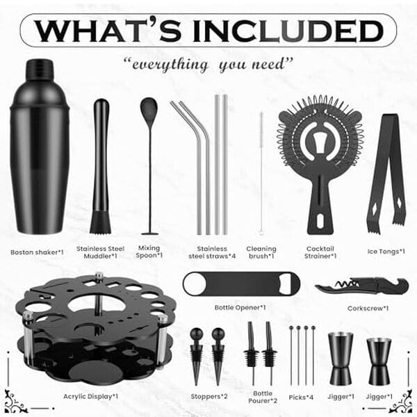 Découvrez notre test complet du kit mixology 22 pièces, un ensemble barman avec support rotatif. Composez des boissons savoureuses comme un expert grâce à cet équipement de qualité idéal pour les amateurs de mixologie.