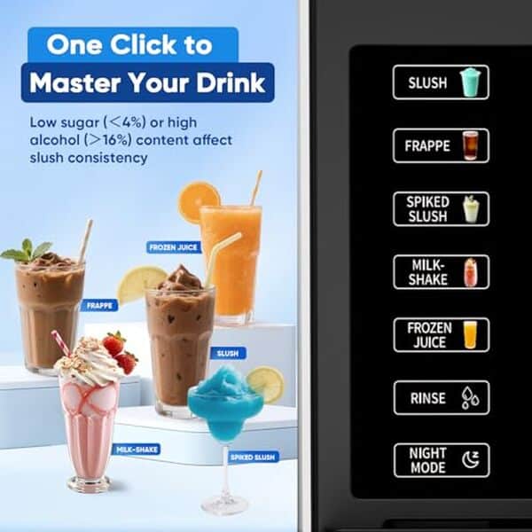 Découvrez notre test complet de la machine à slushie 2, 5 L avec 6 programmes et écran LED, idéal pour préparer de délicieuses boissons glacées à la maison.