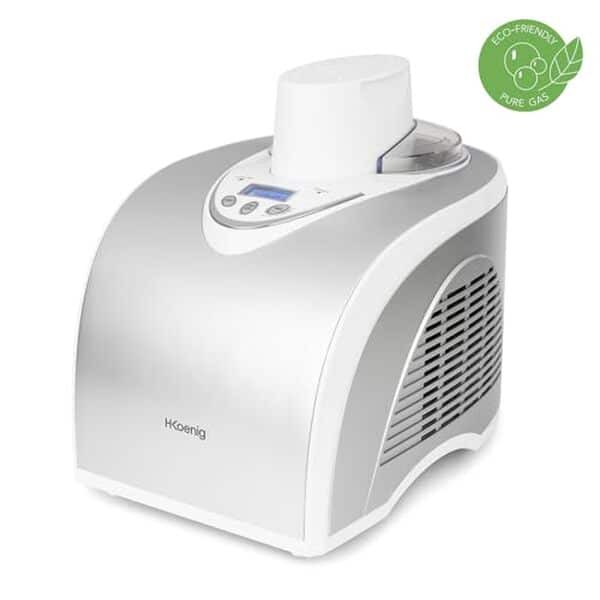 Découvrez l'efficacité de la sorbetière H.Koenig HF180 avec une puissance de 135 W, idéale pour des glaces maison onctueuses et rapides