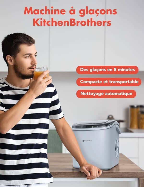 Découvrez notre test complet de la machine à glaçons KitchenBrothers, 12 kg/24h. Profitez de glaces rafraîchissantes en un temps rapide avec ce modèle portable et professionnel.