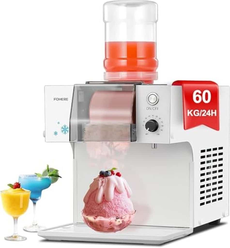 Test de la machine à glace pilée Fohere : efficacité 50 kg/24h