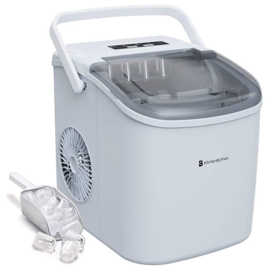 Test de la machine à glaçons professionnelle KitchenBrothers : 12 kg/24h portable et rapide