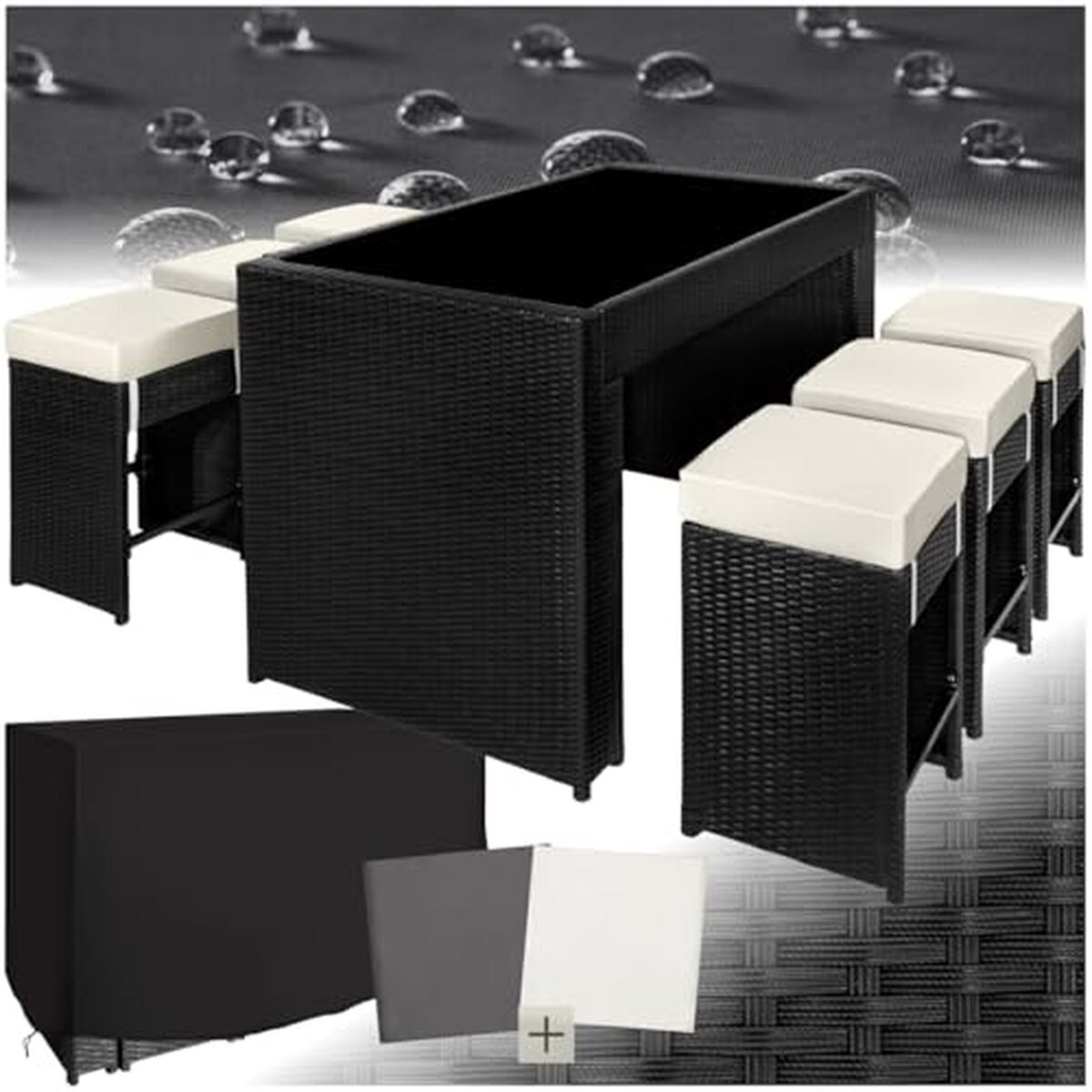 Test : salon de jardin TecTake ensemble bar en résine tressée