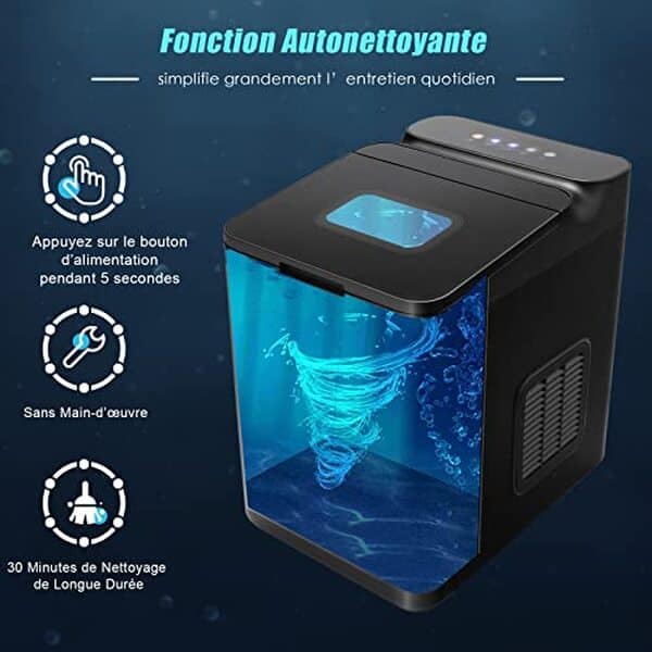 Découvrez l'efficacité et l'auto-nettoyage de la machine à glaçons relax4life dans notre test détaillé pour choisir votre équipement idéal.