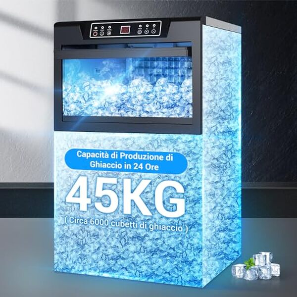 Découvrez comment la machine à glaçons Leevot produit 45 kg de glace en 24 heures. Idéale pour maison et bar, efficacité et praticité au rendez-vous  !