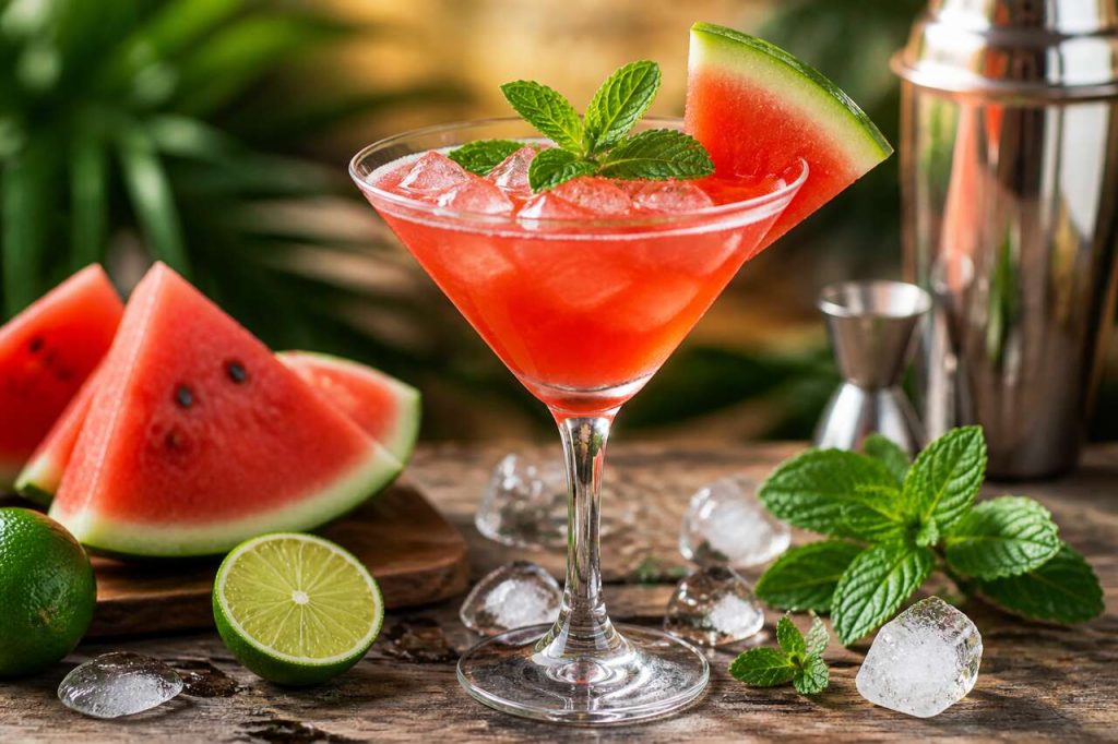 Recette du Watermelon Martini : le cocktail rafraîchissant à la pastèque