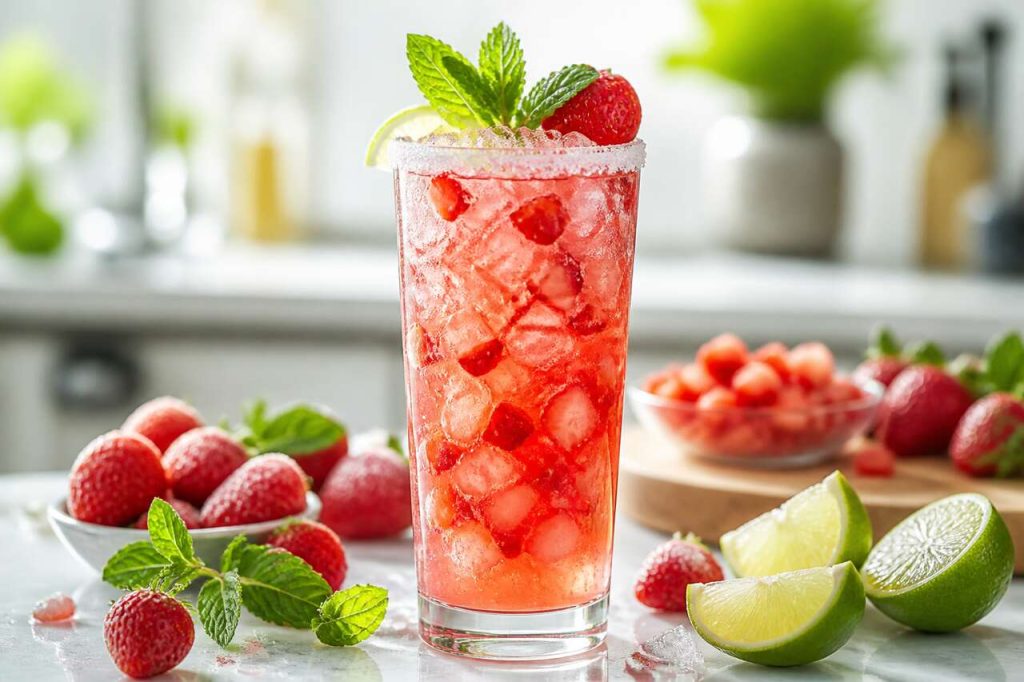 Recette du virgin strawberry daiquiri : le daiquiri fraise sans alcool