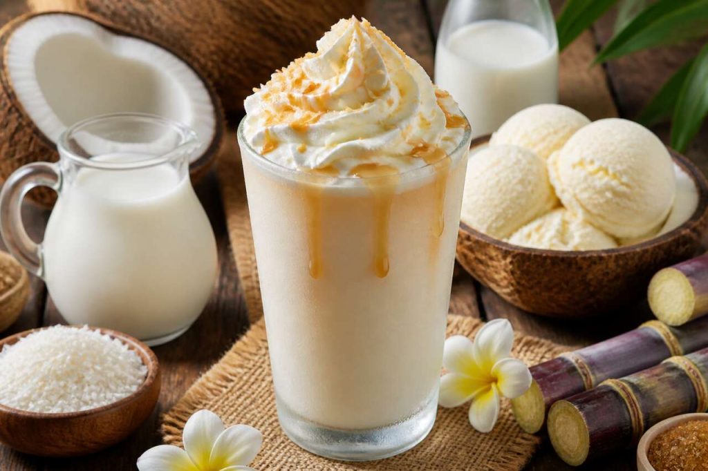 Recette du milkshake à la noix de coco et au Malibu
