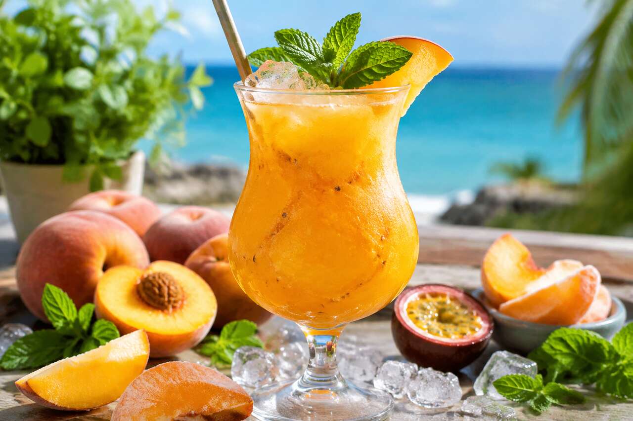 Recette du Peach Passion Daiquiri : le cocktail fruité irrésistible