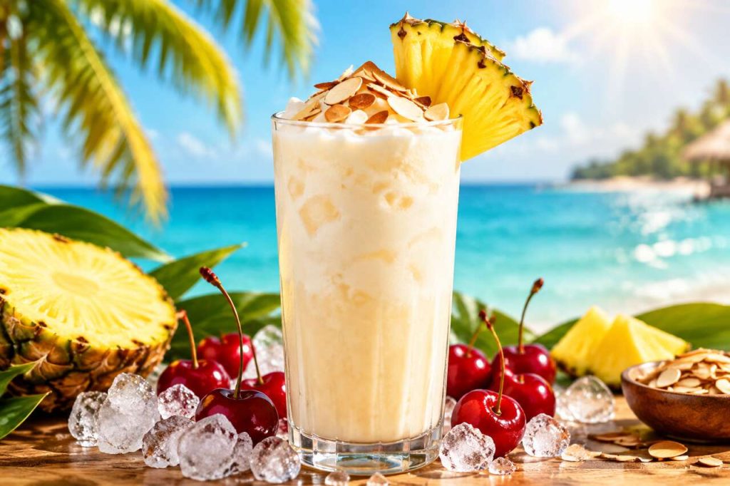 Recette de l'Amaretto Colada : le cocktail exotique et gourmand