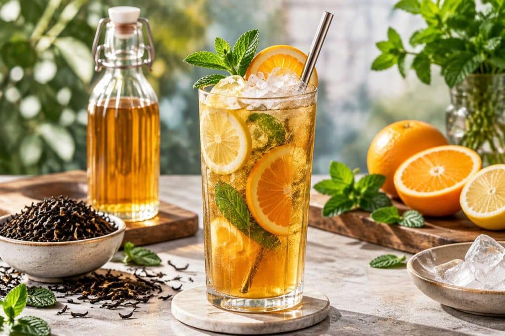 Recette du cocktail Long Thé : un thé glacé revisité façon cocktail
