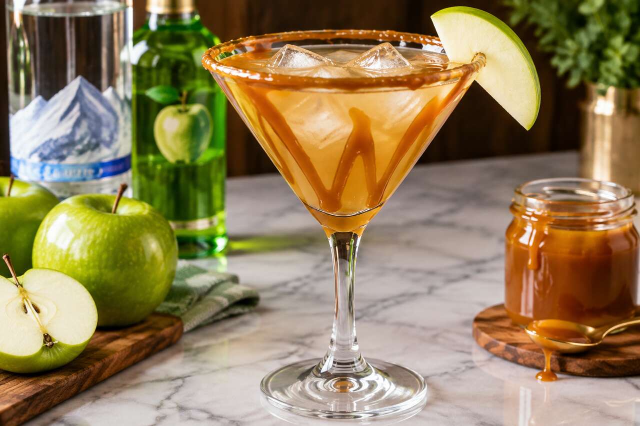 Recette du caramel apple martini : le cocktail gourmand au caramel et à la pomme