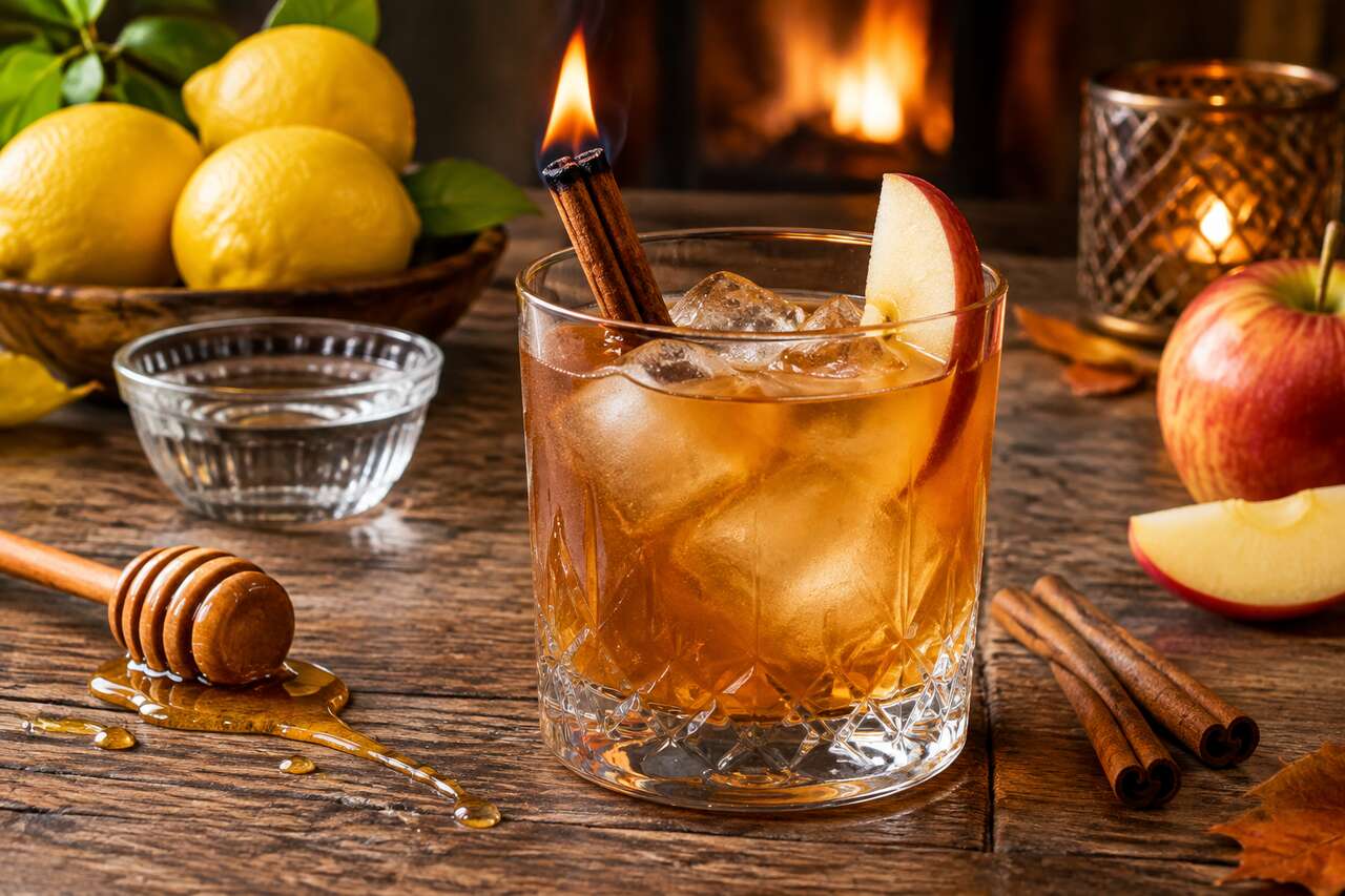 Recette du cocktail whisky cannelle aux tons d'automne