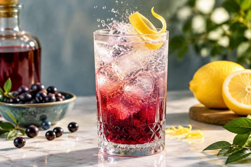 Recette du sloe gin fizz : le cocktail pétillant à la prunelle