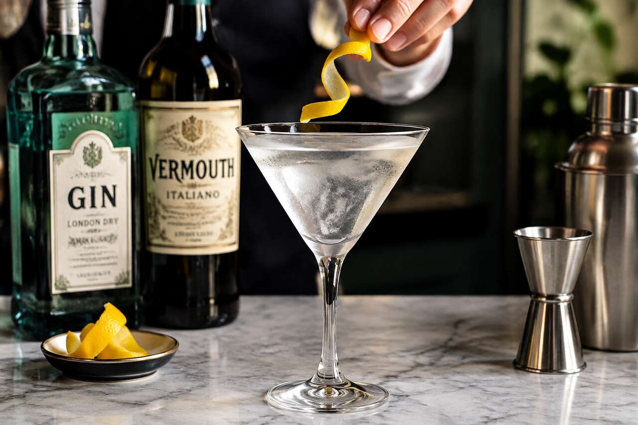 Recette du Dry Martini Preferred : le cocktail classique à l'italienne