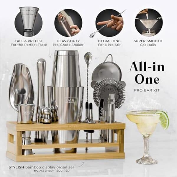 Découvrez notre test complet du kit barman Bare Barrel 16 pièces : accessoires, qualité et performances pour préparer vos cocktails comme un professionnel. 