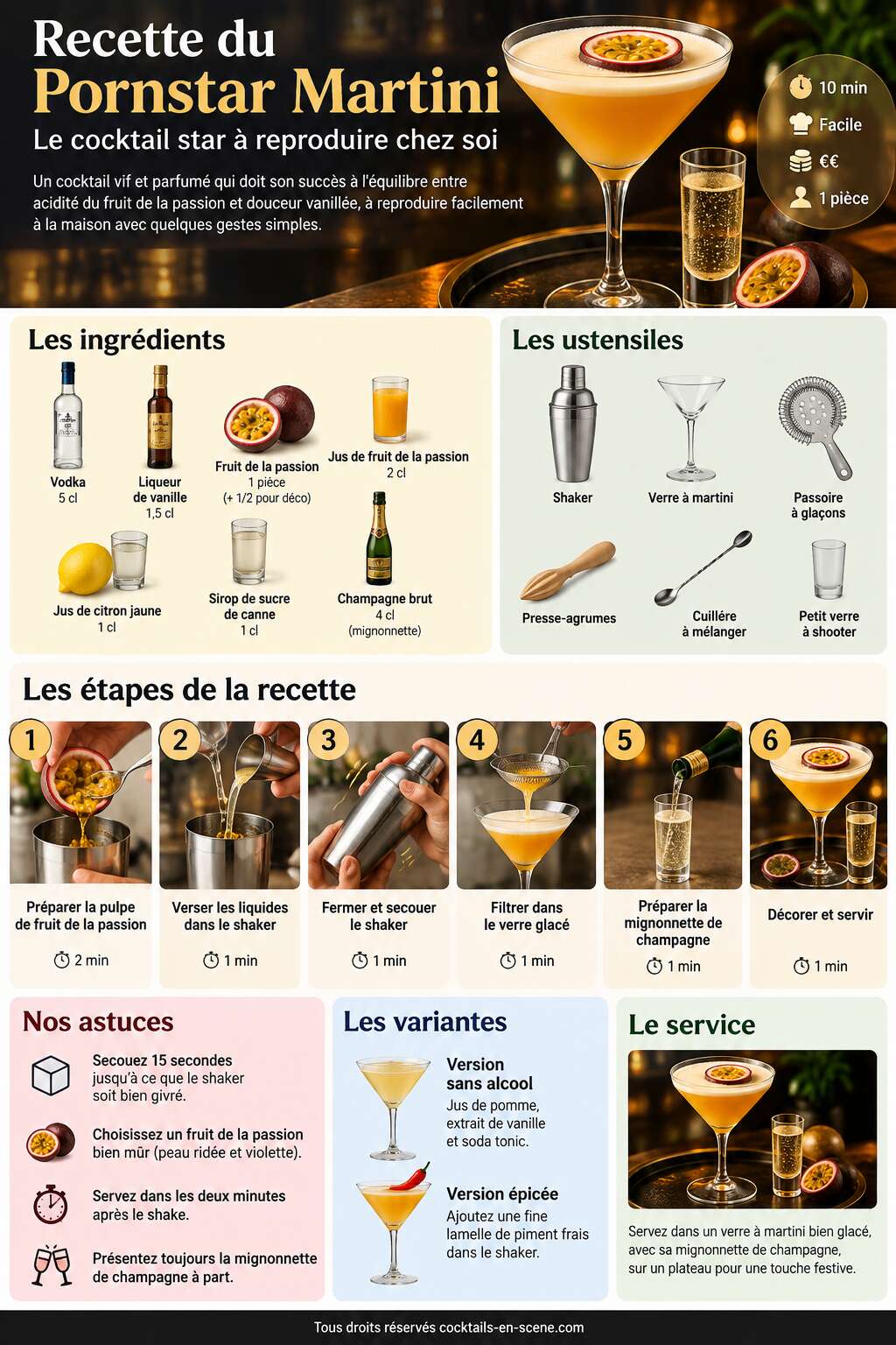 Fiche recette Recette du Pornstar Martini : le cocktail star à reproduire chez soi Fiche recette Recette du Pornstar Martini : le cocktail star à reproduire chez soi