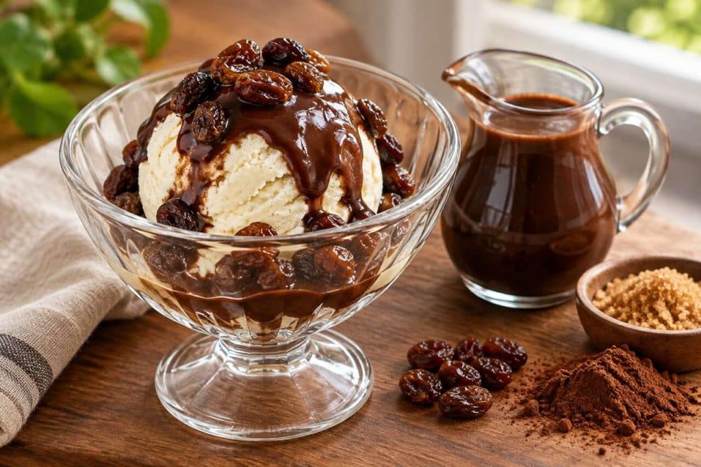 Recette de sirop de cacao aux raisins secs toastés